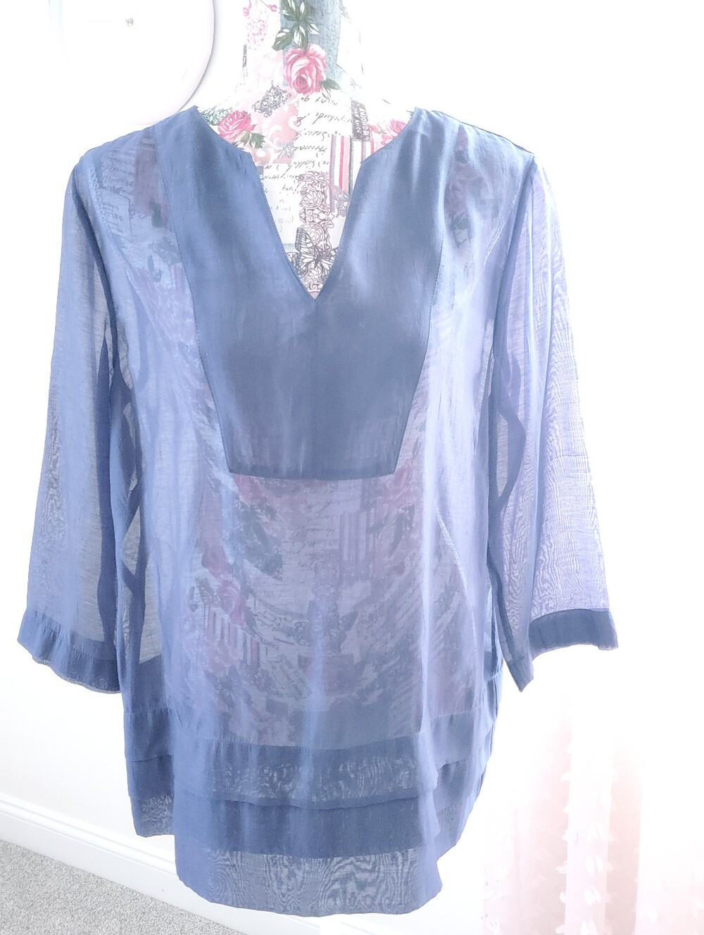 ZOZO Sheer Blue Blouse